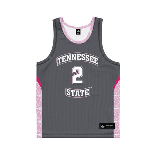 TN State - NCAA Women's Basketball : Somah Kamara - Dark Grey Basketball Jersey-0