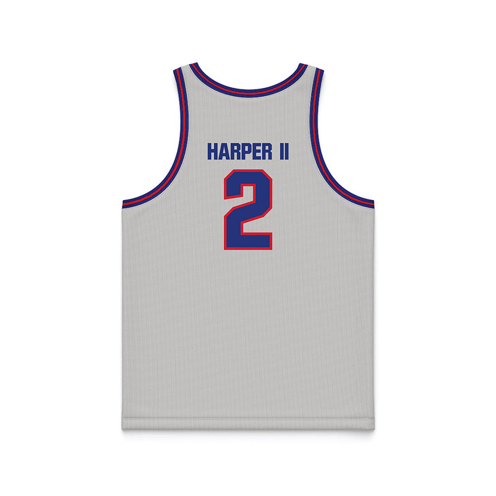 TN State - NCAA Men's Basketball : Travis Harper II - Grey Basketball Jersey-1