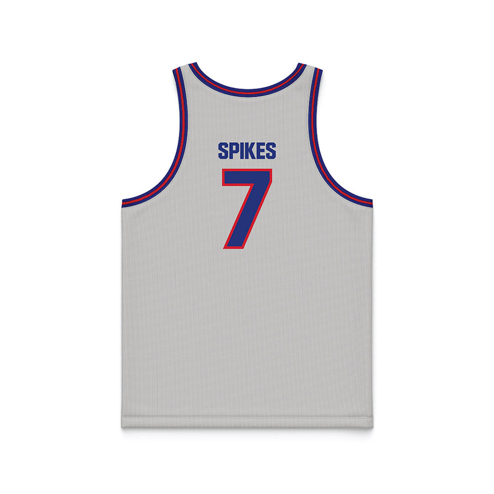 TN State - NCAA Men's Basketball : Jabrion Spikes - Grey Basketball Jersey-1