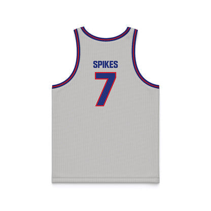 TN State - NCAA Men's Basketball : Jabrion Spikes - Grey Basketball Jersey-1