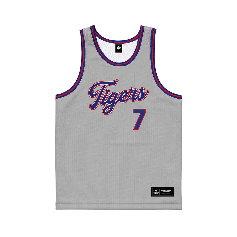 TN State - NCAA Men's Basketball : Jabrion Spikes - Grey Basketball Jersey-0