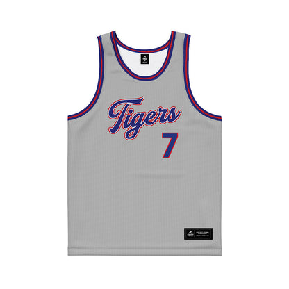 TN State - NCAA Men's Basketball : Jabrion Spikes - Grey Basketball Jersey-0