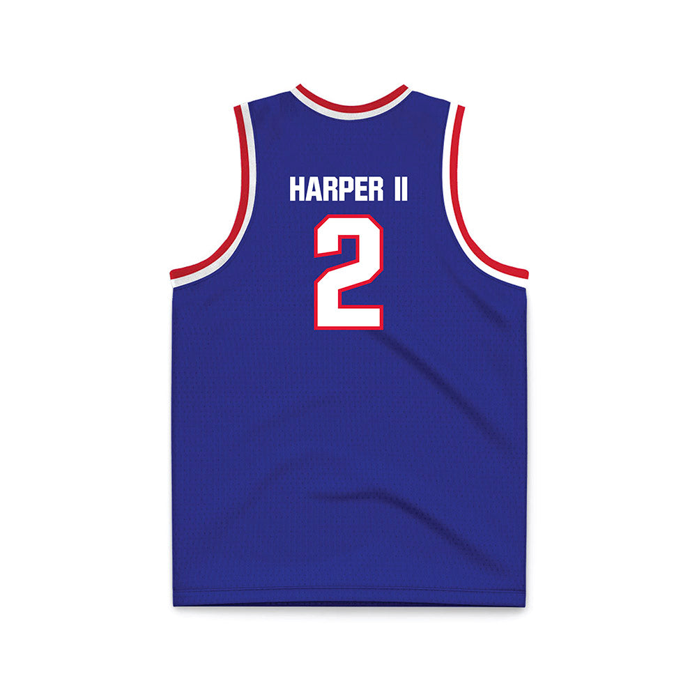 TN State - NCAA Men's Basketball : Travis Harper II - Blue Basketball Jersey-1