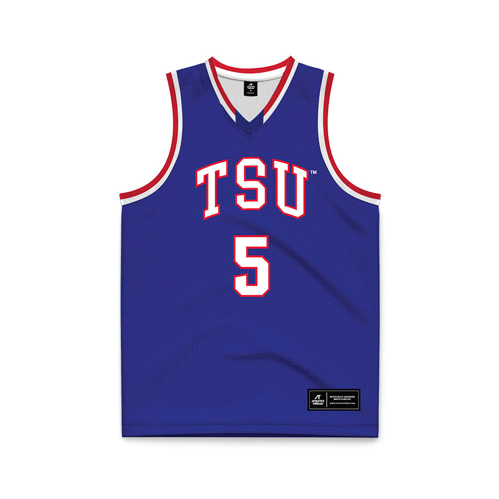 TN State - NCAA Men's Basketball : Maddux Bodenhamer - Blue Basketball Jersey-0