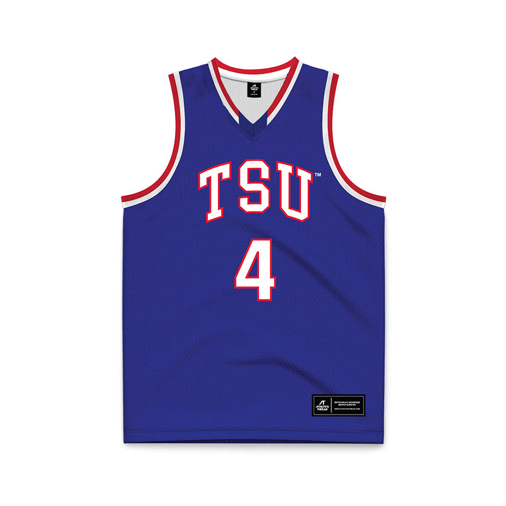 TN State - NCAA Men's Basketball : JC Brooks - Blue Basketball Jersey-0