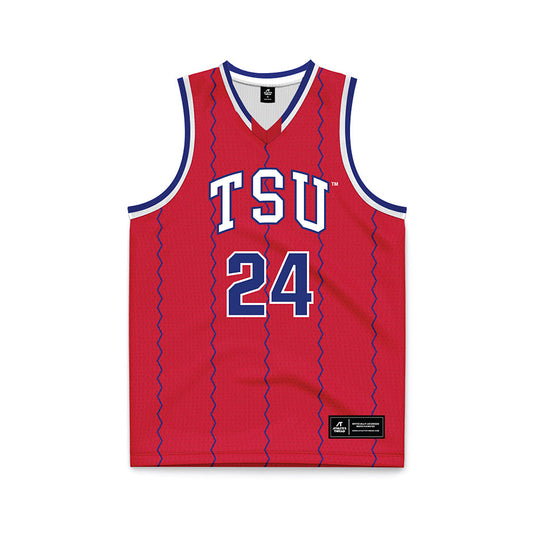 TN State - NCAA Men's Basketball : Joe Ayo - Red Basketball Jersey-0