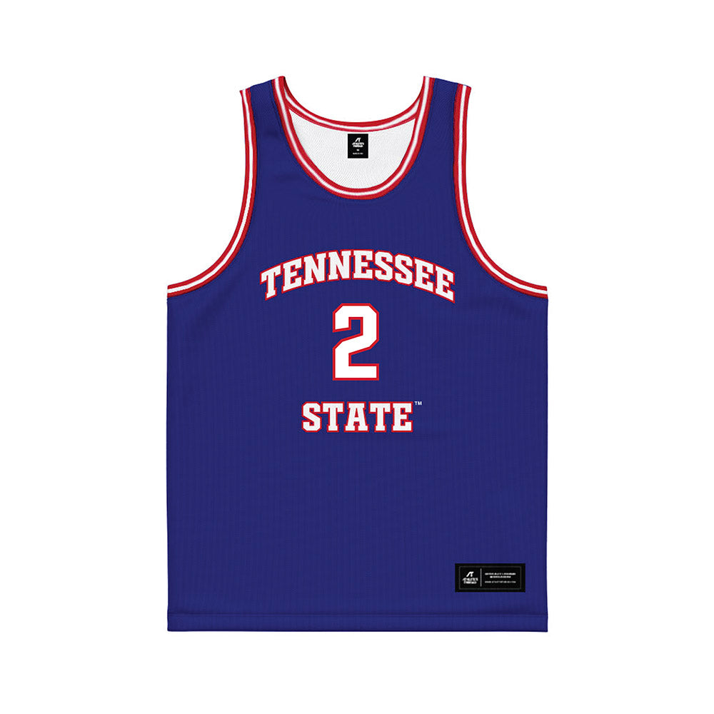 TN State - NCAA Men's Basketball : Ley McGovern - Blue Basketball Jersey-0