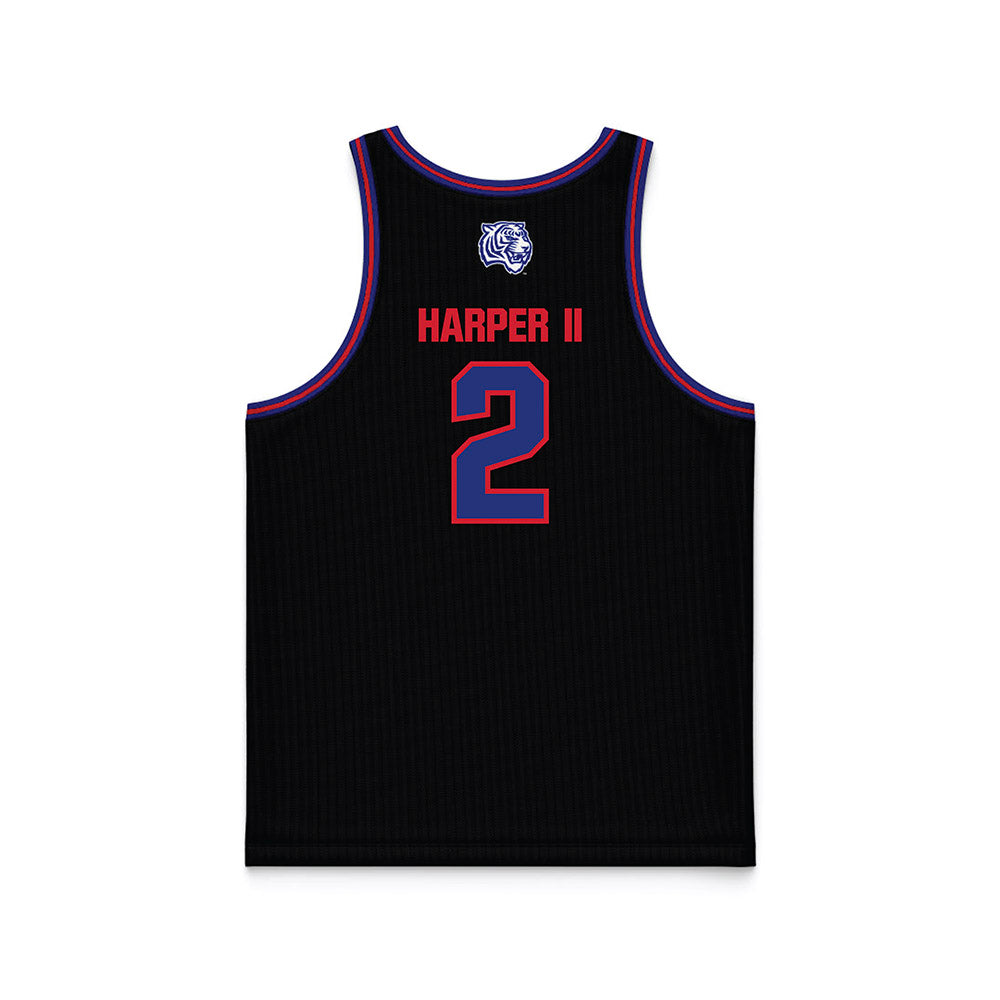 TN State - NCAA Men's Basketball : Travis Harper II - Black Basketball Jersey-1