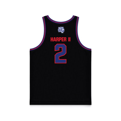 TN State - NCAA Men's Basketball : Travis Harper II - Black Basketball Jersey-1