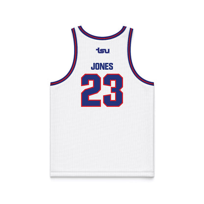 TN State - NCAA Men's Basketball : Kavien Jones - White Basketball Jersey-1
