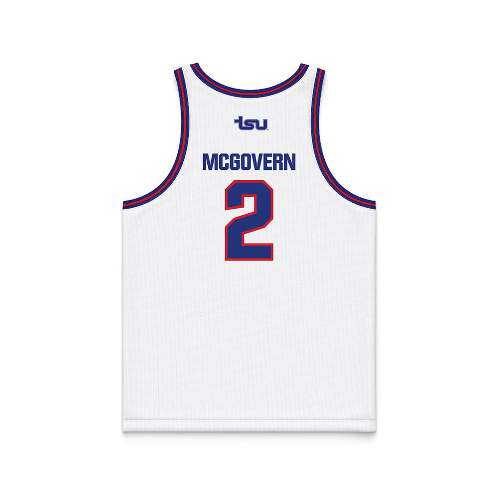 TN State - NCAA Men's Basketball : Ley McGovern - White Basketball Jersey-1