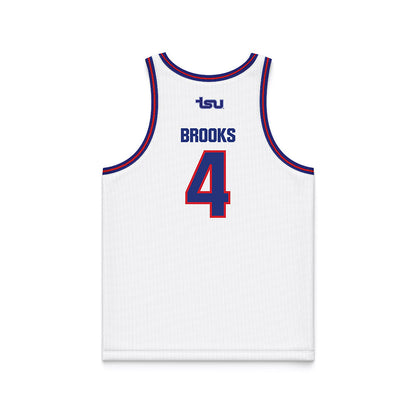 TN State - NCAA Men's Basketball : JC Brooks - White Basketball Jersey-1