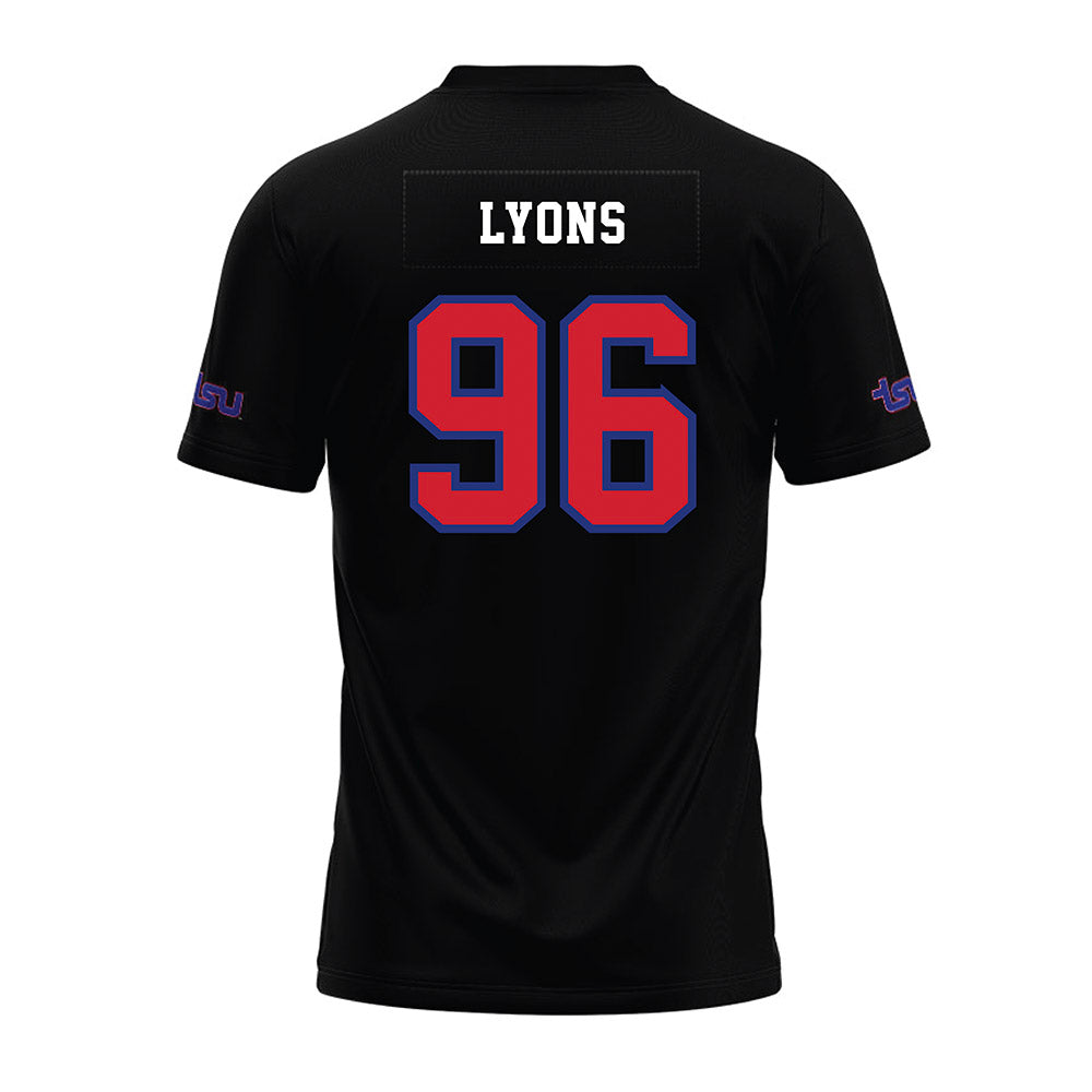 TN State - NCAA Football : Kennland Lyons - Black Premium Football Jersey-1