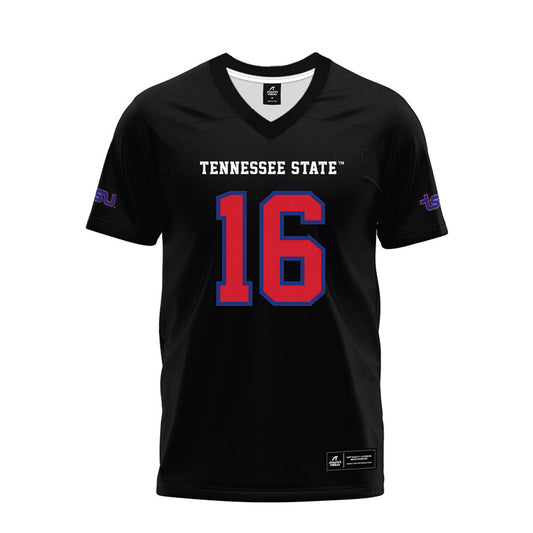 TN State - NCAA Football : Justin Logan - Black Premium Football Jersey-0