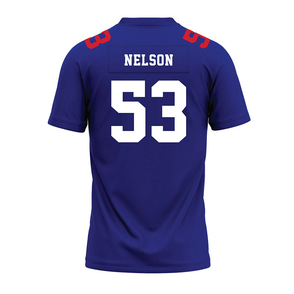 TN State - NCAA Football : Steven Nelson - Blue Premium Football Jersey-1