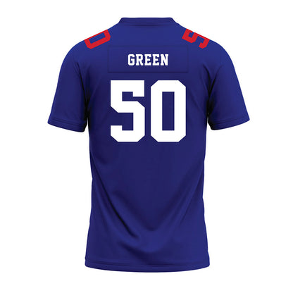 TN State - NCAA Football : Joshua Green - Blue Premium Football Jersey-1