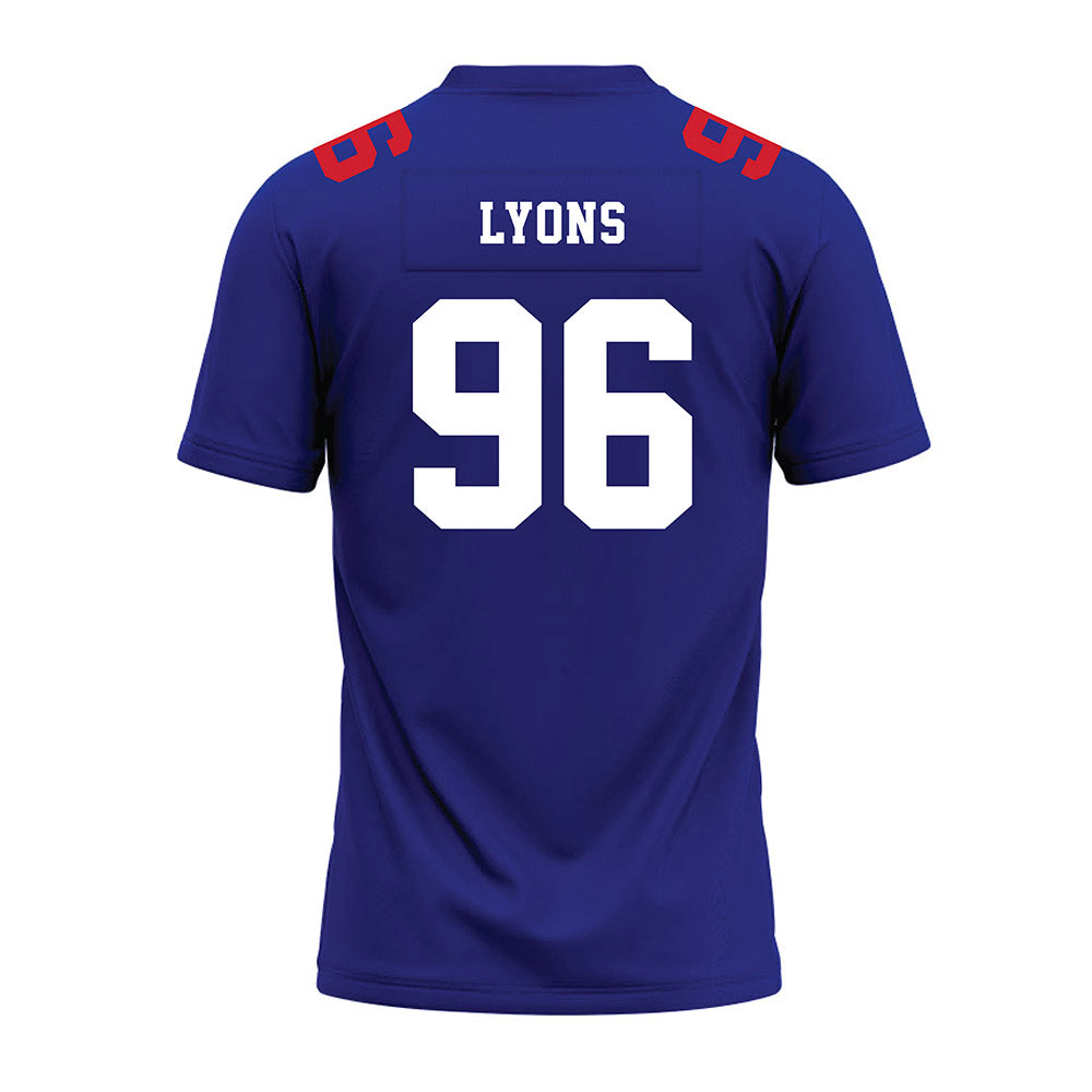 TN State - NCAA Football : Kennland Lyons - Blue Premium Football Jersey-1