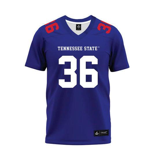 TN State - NCAA Football : Caleb Reid - Blue Premium Football Jersey-0