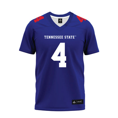 TN State - NCAA Football : Marlon Huff - Blue Premium Football Jersey-0