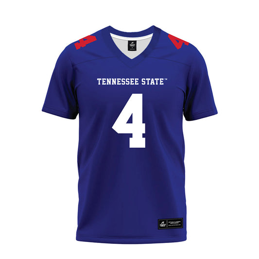 TN State - NCAA Football : Marlon Huff - Blue Premium Football Jersey-0