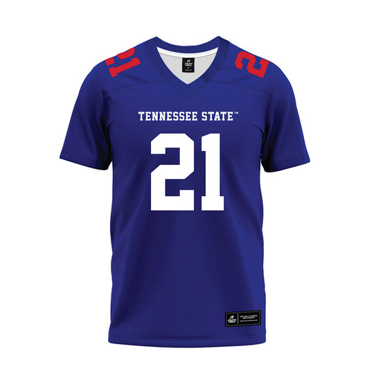 TN State - NCAA Football : Tyree Begne - Blue Premium Football Jersey-0