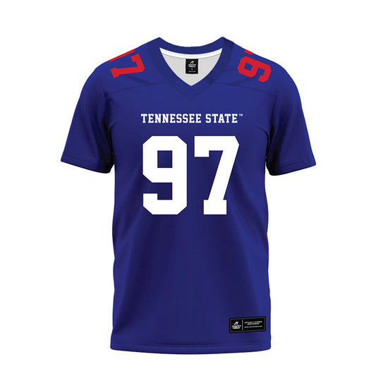 TN State - NCAA Football : Terence Carpenter II - Blue Premium Football Jersey-0