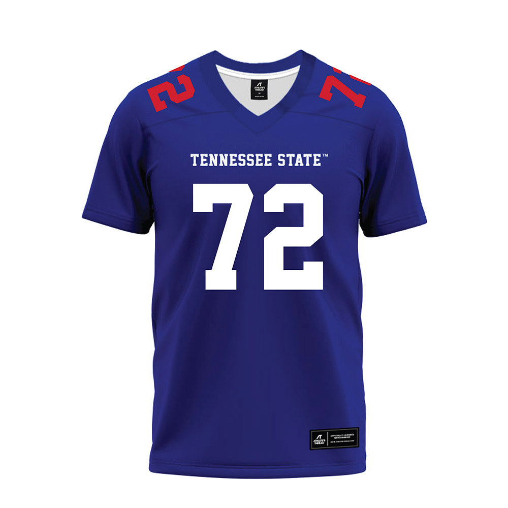 TN State - NCAA Football : Donovan Thompson - Blue Premium Football Jersey-0
