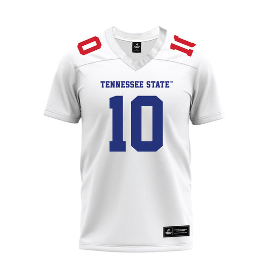 TN State - NCAA Football : Syncere Safeeullah - White Premium Football Jersey-0