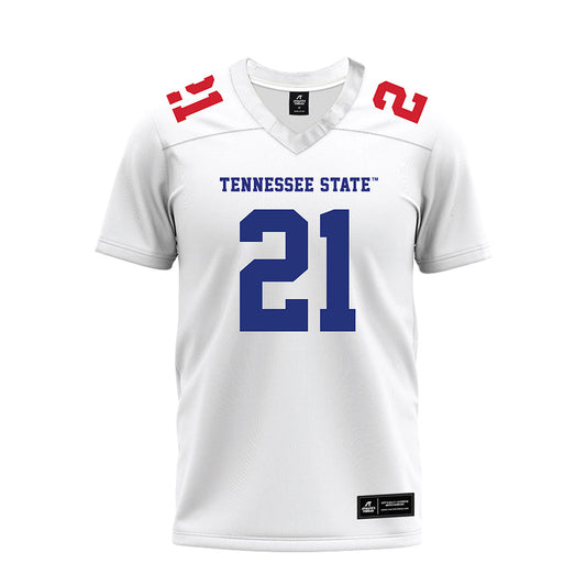 TN State - NCAA Football : Tyree Begne - White Premium Football Jersey-0