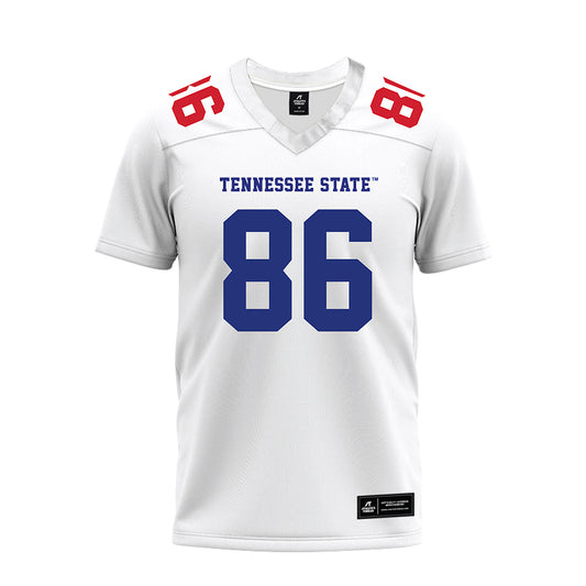 TN State - NCAA Football : Christian Jones - White Premium Football Jersey-0