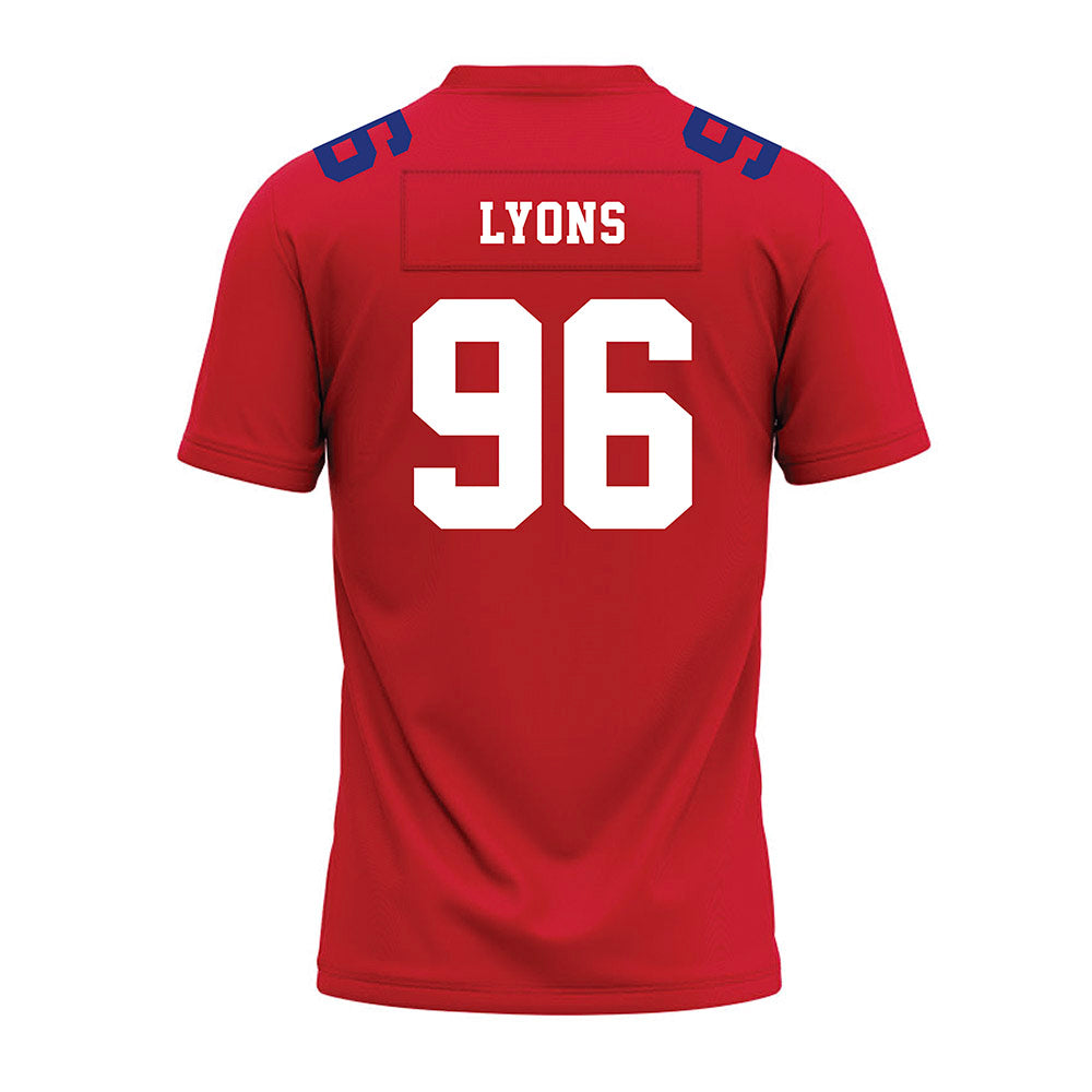 TN State - NCAA Football : Kennland Lyons - Red Premium Football Jersey-1