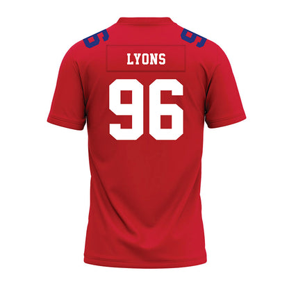 TN State - NCAA Football : Kennland Lyons - Red Premium Football Jersey-1