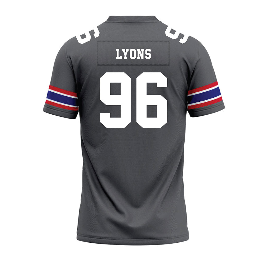 TN State - NCAA Football : Kennland Lyons - Grey Premium Football Jersey-1