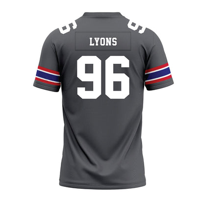 TN State - NCAA Football : Kennland Lyons - Grey Premium Football Jersey-1