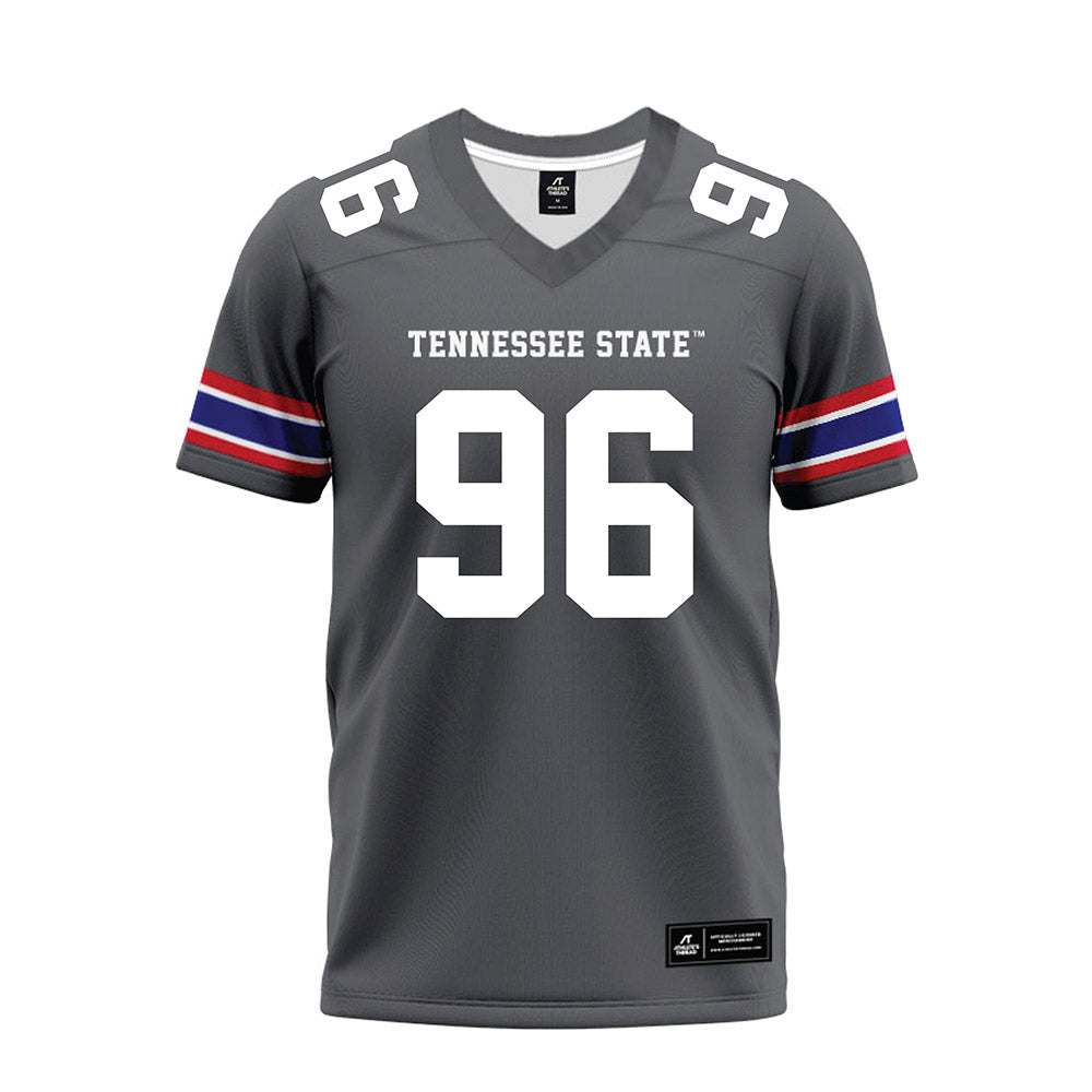 TN State - NCAA Football : Kennland Lyons - Grey Premium Football Jersey-0