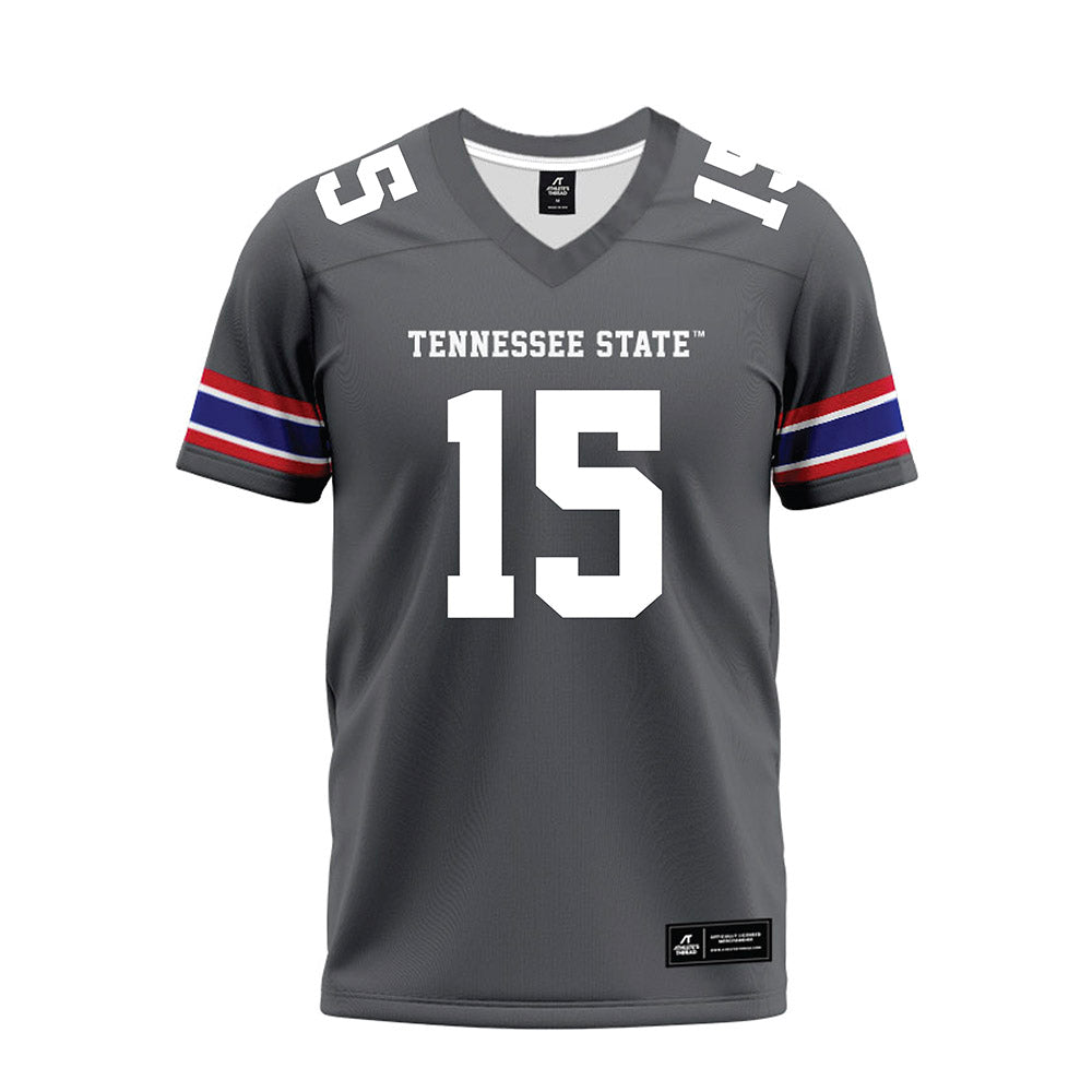 TN State - NCAA Football : Shiloh Dent - Grey Premium Football Jersey-0