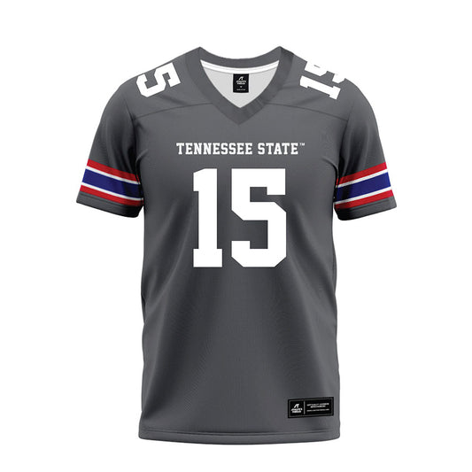 TN State - NCAA Football : Shiloh Dent - Grey Premium Football Jersey-0