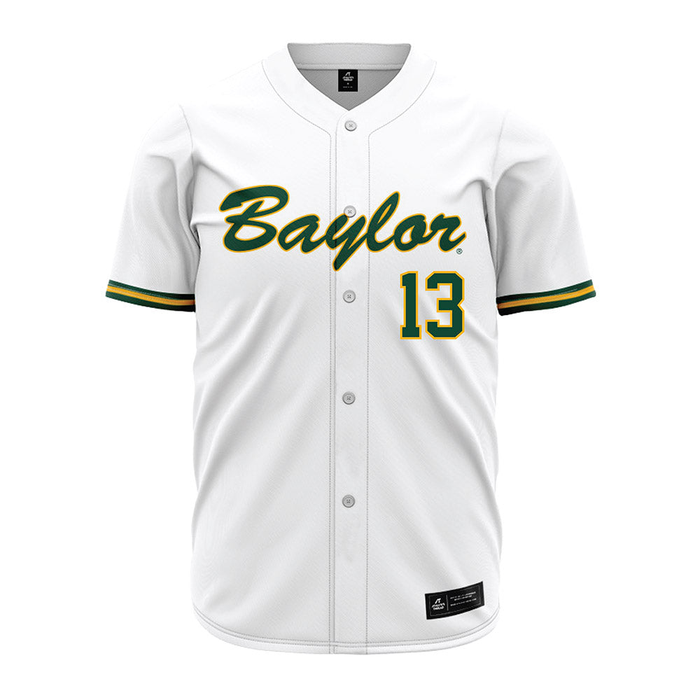 Baylor - NCAA Baseball : Robert De La Garza - White Jersey-0