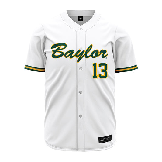 Baylor - NCAA Baseball : Robert De La Garza - White Jersey-0