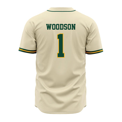 Baylor - NCAA Baseball : TJ Woodson - Cream Jersey-1
