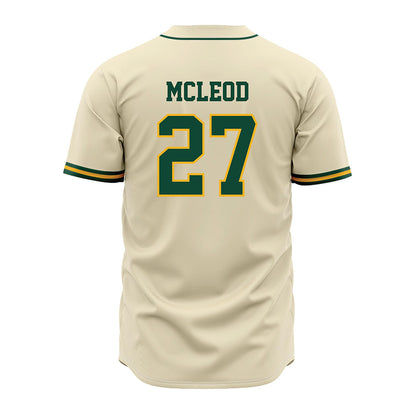 Baylor - NCAA Baseball : Luke McLeod - Cream Jersey-1