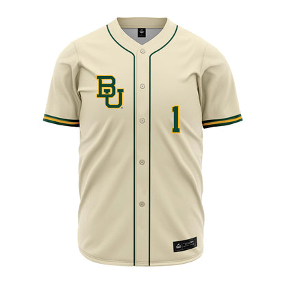 Baylor - NCAA Baseball : TJ Woodson - Cream Jersey-0