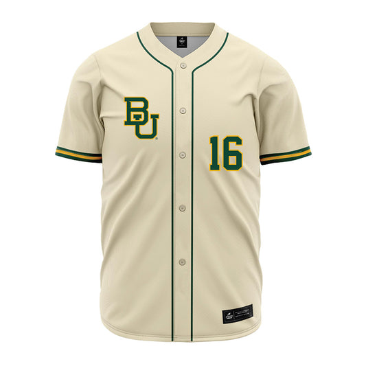 Baylor - NCAA Baseball : Hunter Snow - Cream Jersey-0