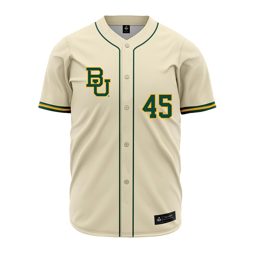 Baylor - NCAA Baseball : John Youens - Cream Jersey-0