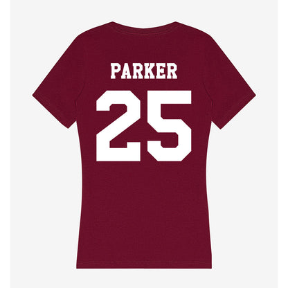Texas A&M - NCAA Women's Basketball : Emerald Parker - Women's V-Neck T-Shirt-1