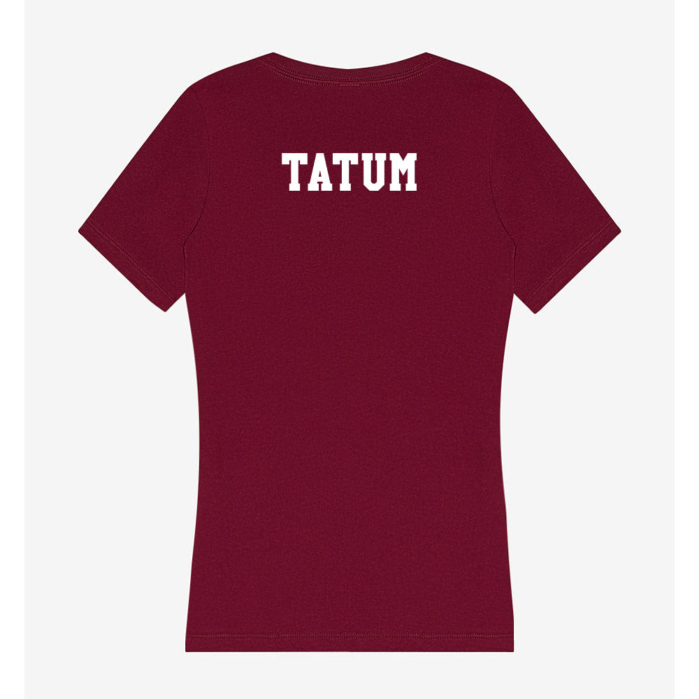 Texas A&M - NCAA Women's Track & Field : Adriana Tatum - Women's V-Neck T-Shirt-1