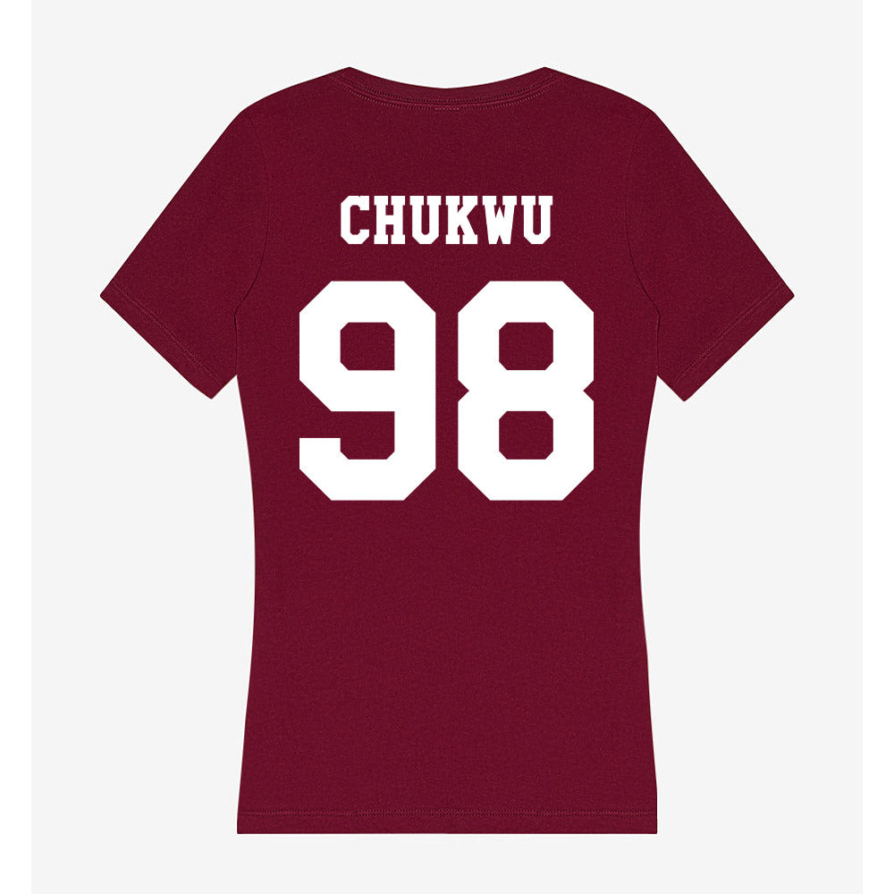 Texas A&M - NCAA Football : Jesse Chukwu - Women's V-Neck T-Shirt-1