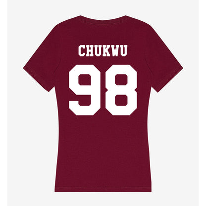 Texas A&M - NCAA Football : Jesse Chukwu - Women's V-Neck T-Shirt-1
