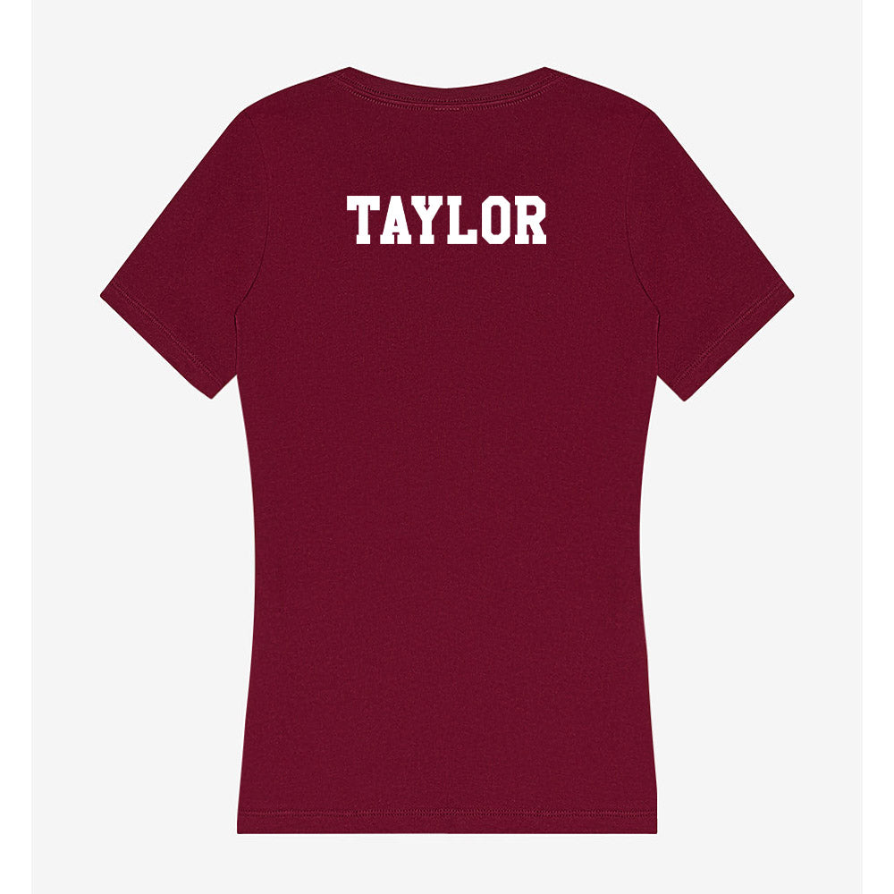 Texas A&M - NCAA Women's Swimming & Diving : Victoria Taylor - Women's V-Neck T-Shirt-1