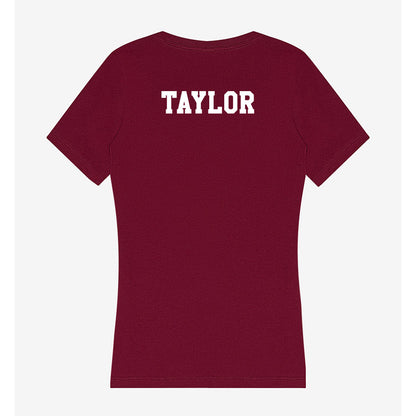 Texas A&M - NCAA Women's Swimming & Diving : Victoria Taylor - Women's V-Neck T-Shirt-1